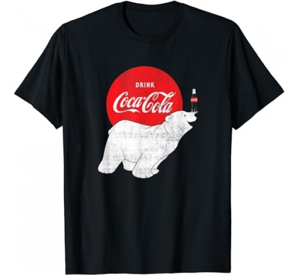 Coca Cola Polar Bear Bottle Balance T-Shirt Coca Cola Polar Bear Bottle Balance T-Shirt